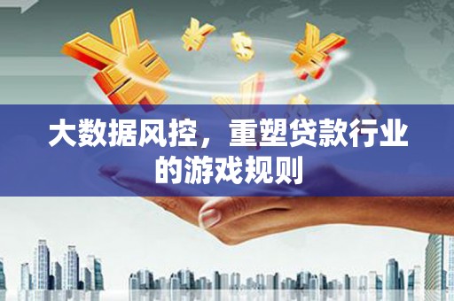 徐州大数据风控，重塑贷款行业的游戏规则