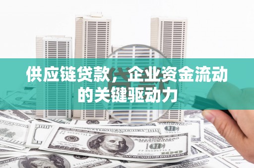 澜沧供应链贷款，企业资金流动的关键驱动力