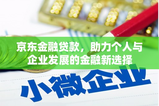 南海京东金融贷款，助力个人与企业发展的金融新选择