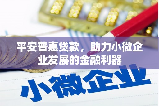 科尔沁左翼后旗平安普惠贷款，助力小微企业发展的金融利器