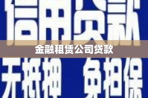 嵊州金融租赁公司贷款