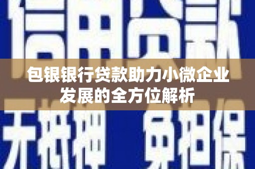 二水包银银行贷款助力小微企业发展的全方位解析