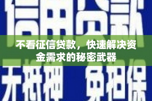 福兴不看征信贷款，快速解决资金需求的秘密武器
