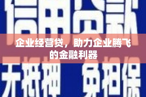 新埤企业经营贷，助力企业腾飞的金融利器