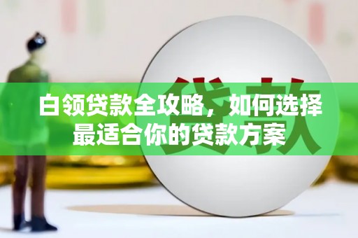 湖西白领贷款全攻略，如何选择最适合你的贷款方案